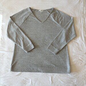 Haven Well Within V-Neck Sweater Women’s Large Light Heather Gray Soft Lounge